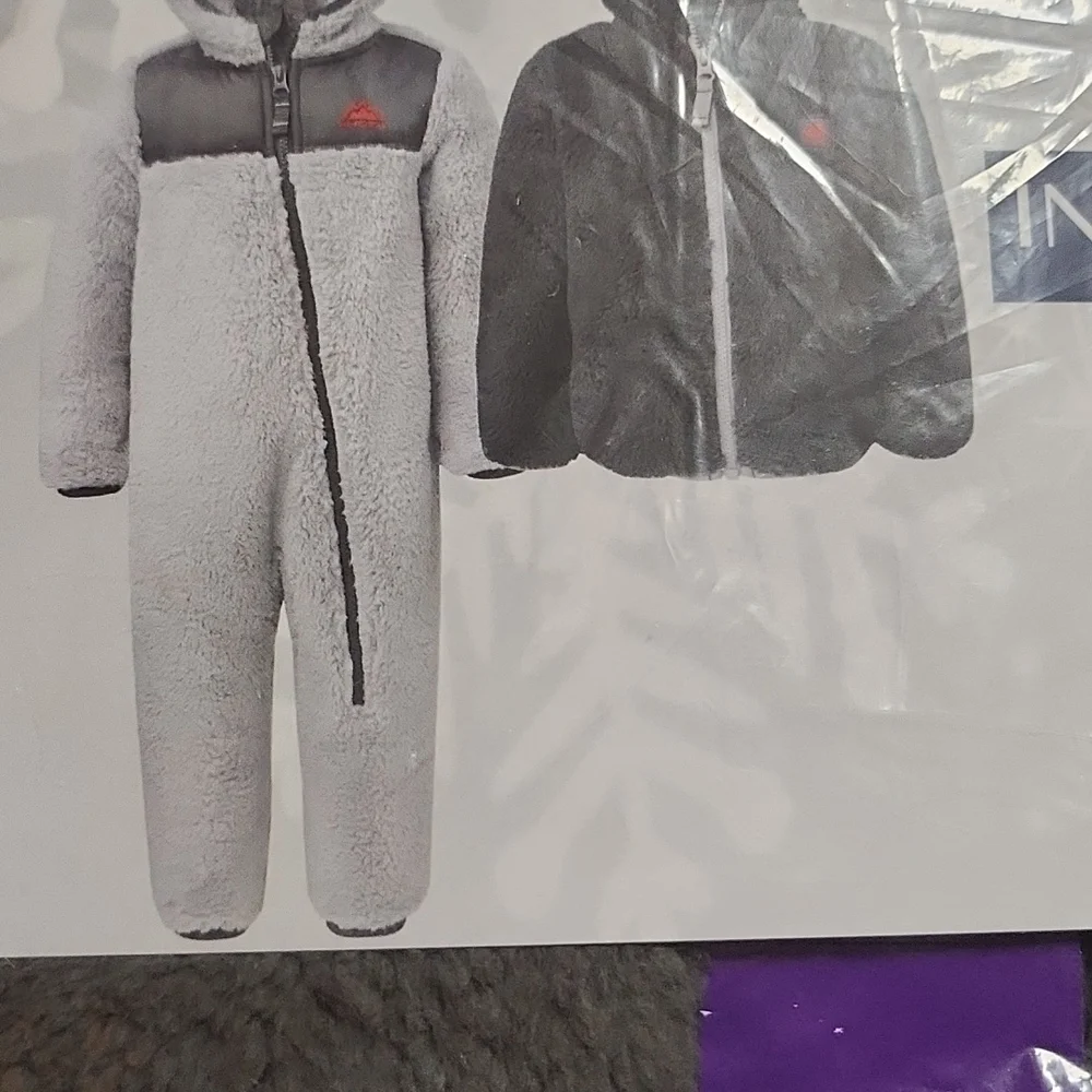 Snozu Infant 2-piece Fleece Set, Blue nwt 18m grey/dark charcoal